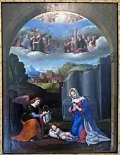 Vierge à l'Enfant, huile sur bois, xvie siècle, Musée des Beaux-Arts de Chartres.