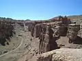 Route à travers le canyon de Charyn