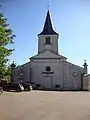 Façade et tour de l'église.