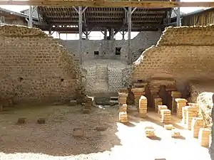 Fours et pilettes d'hypocaustes.