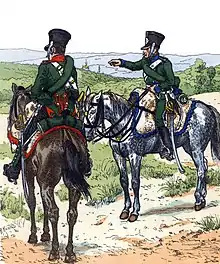 Chasseurs à cheval du Premier Empire (1812).