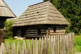 Maisons rurales dans le département de Maramureș.