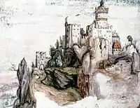 Un Château dans les Alpes1498, Musée du Louvre