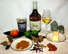 Clavelin de vin jaune Château-chalon (AOC), et différentes composantes œnologiques
