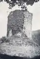 Ruines du donjon du château des Angles vers 1890-1900