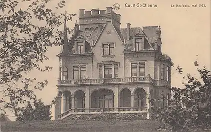 Le château du Neufbois en mai 1913.