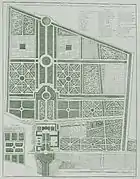 Plan général du château, jardin et parc de Champs (Jean Mariette, Architecture française, tome III, 1727).