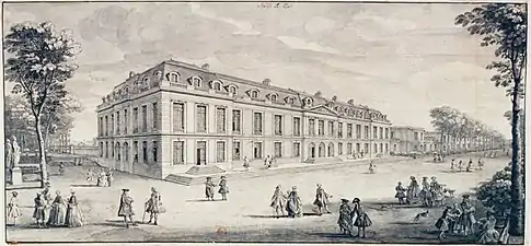 Le château de Choisy après les premiers agrandissements de Louis XV.