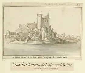 Gravure d'un château