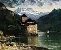 Gustave Courbet, Château du Chillon, en Suisse, pays d'accueil du peintre communard, 1875