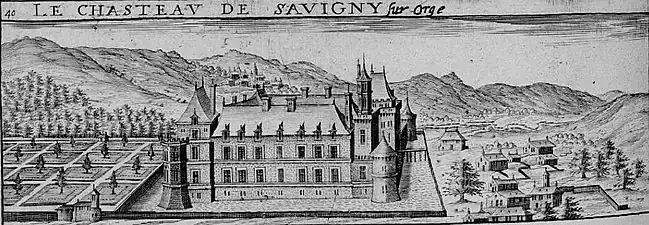 Le château début du XVIIe siècle.
