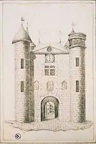 L'ancien châtelet de Caen, détruit dans les années 1750