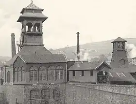 Les puits Châtelus à Saint-Étienne vers 1880.