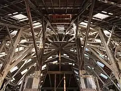 La charpente du hangar à bateau n° 3 à Chatham Dockyard. Octobre 2018.