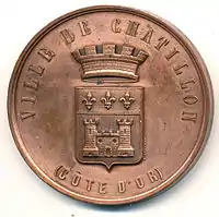 Médaille de la ville de Châtillon-sur-Seine par Alphonse Desaide
