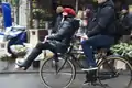 Vélo avec chauffeur, sur la Damstraat à Amsterdam.