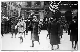 Visite du président Woodrow Wilson et du général Pershingen 1918