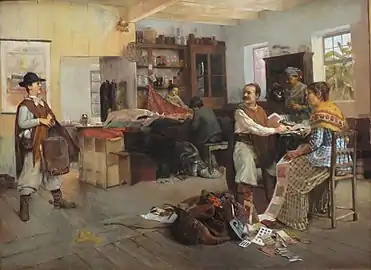 Pedro Weingärtner : Chegou tarde!, huile sur toile, 1890