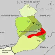 dans la comarque de la Canal de Navarrés.