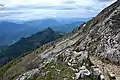 Haut du chemin menant au col vert depuis Prélenfrey