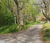 Le chemin à Lourdes.