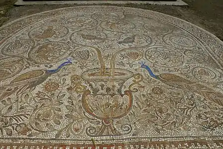 Mosaïque Scène animalière.