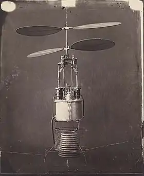 1er prototype d'hélicoptère à moteur à vapeur (1863)