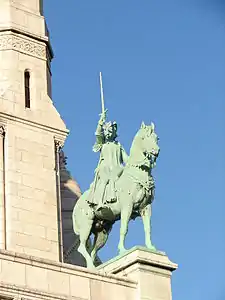 Statue équestre de Jeanne d'Arc (1927), Paris, basilique du Sacré-Cœur de Montmartre.