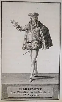 Chevalier porte daix, en 1775 par Patas.