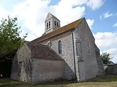 Chevet plat de l'église.