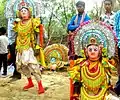 Danseurs Chhau dans un village du Jharkhand
