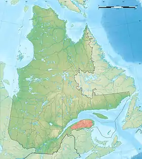 Localisation des monts Chic-Chocs au Québec.