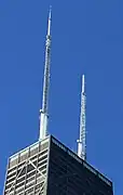 Antennes de la tour.