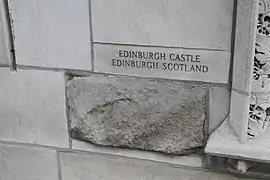Morceau du château d'Édimbourg.