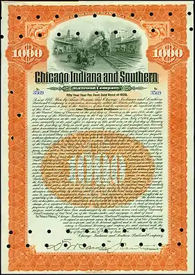 illustration de Chicago, Indiana and Southern Railroad