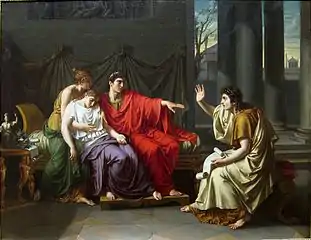 Wicar, Virgile lisant l'Enéide à Auguste, Octavie et Livia, 1790, Art Institute of Chicago
