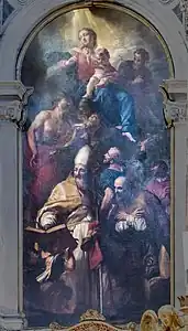 La Vierge et les Saints par Antonio Molinari.