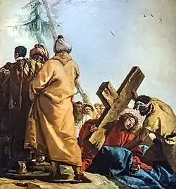 Via Crucis VII Jésus tombe pour la deuxième fois.