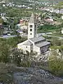 L'église vue du Châtel-Argent