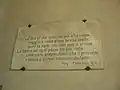 Plaque d'une citation de Dante