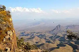 Vue depuis les monts Chisos dans le parc de Big Bend.