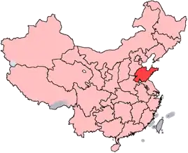 Carte de Shandong