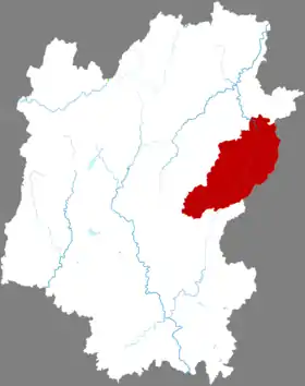 Localisation de Guànyáng Xiàn