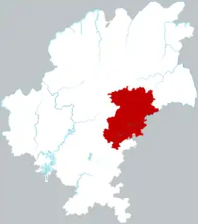 Localisation de Wūdāng Qū