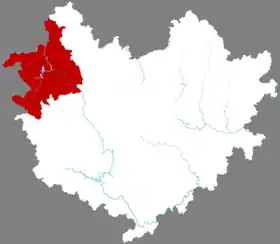 Localisation de Tiān'é Xiàn