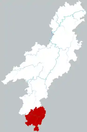 Localisation de Tōngdào dòngzú Zìzhìxiàn