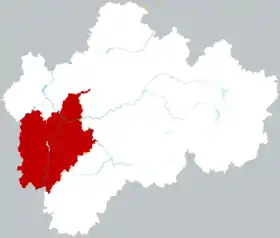 Localisation de Wùchéng Qū