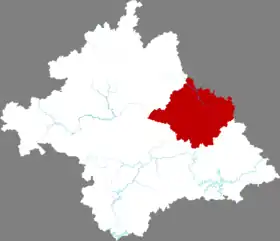 Localisation de Bīnyáng Xiàn
