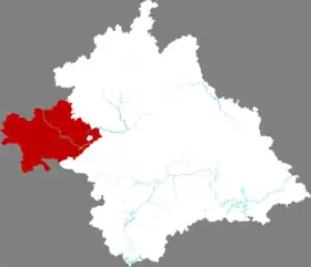 Localisation de Lóng'ān Xiàn
