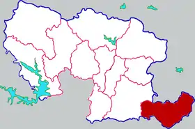 Localisation de Tóngbǎi Xiàn